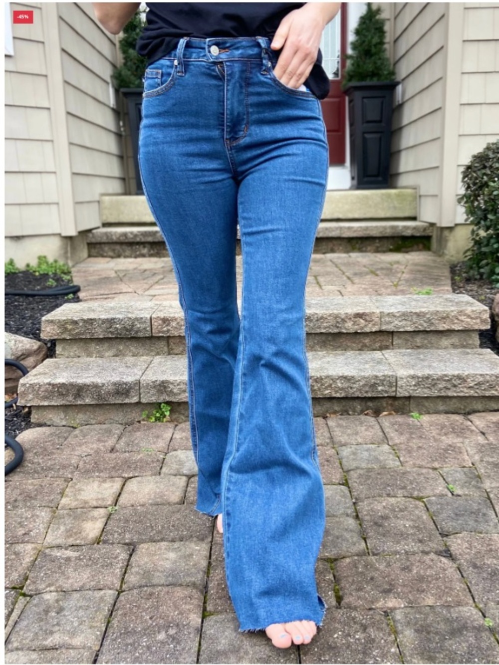 Judy Blue High Waist Tummy Control Flare Jeans Sorbtek Moisture Control Size 11